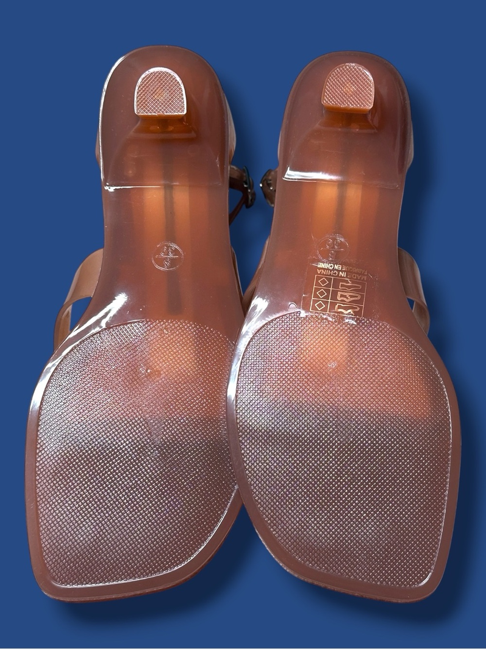 NWB Jefferey Campbell GUMMY-THG Kitten Heel Sandals in Caramel. Size 8 - Picture 6 of 11